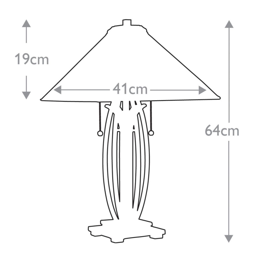 Elstead QZ-ASHEVILLE-TL - Bordlampe ASHEVILLE 2xE27/60W/230V