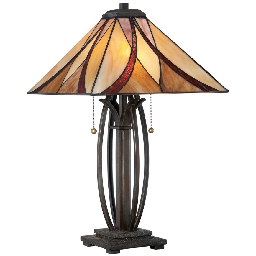 Elstead - Bordlampe Tiffany ASHEVILLE 2xE27/60W/230V