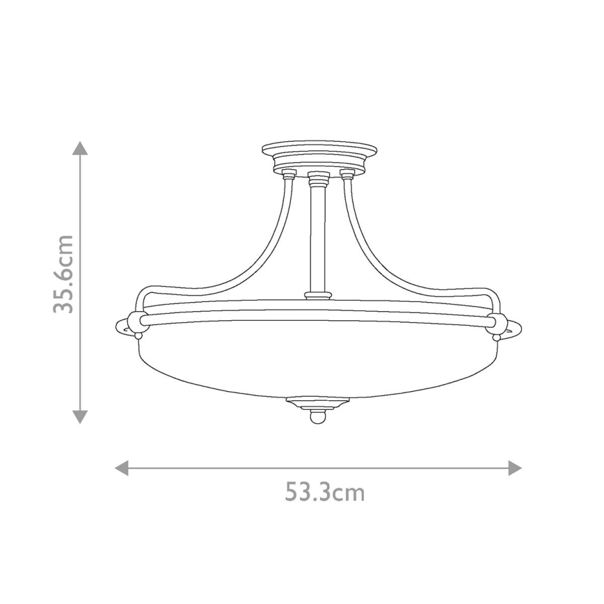 Elstead - Loftlampe GRIFFIN 4xE27/100W/230V mat krom