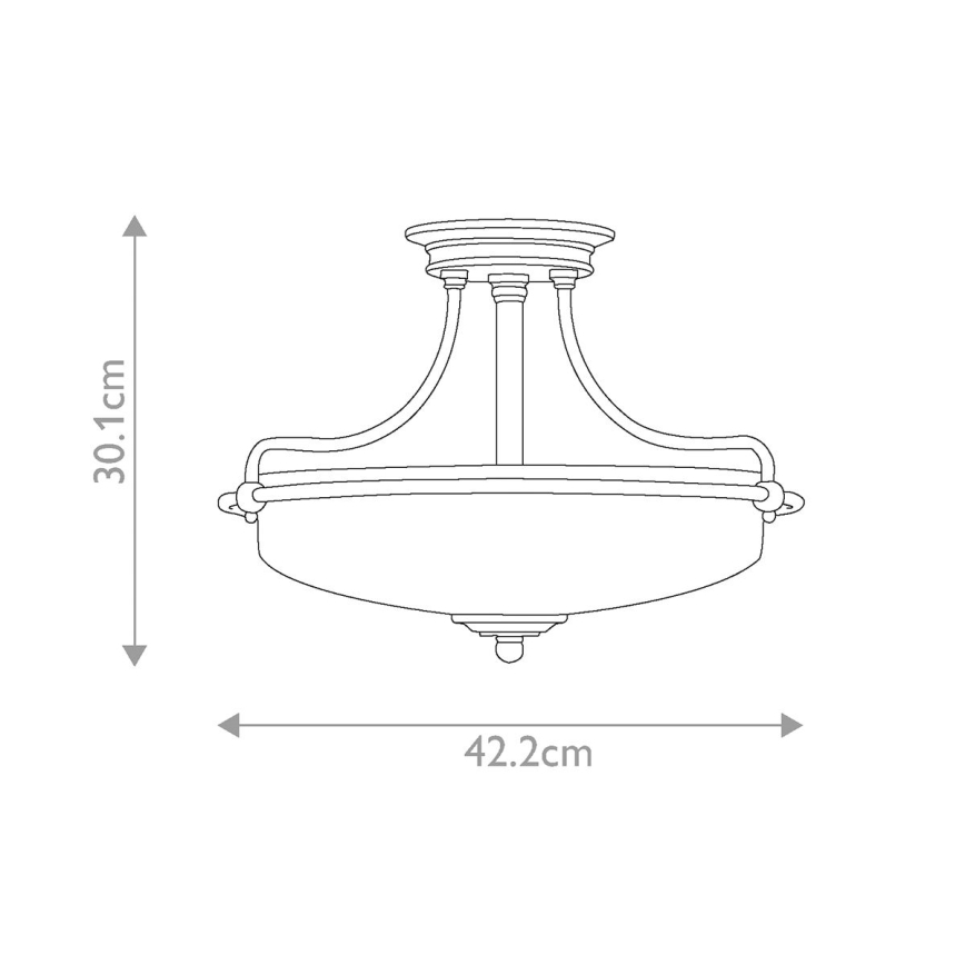 Elstead - Loftlampe GRIFFIN 3xE27/100W/230V mat krom