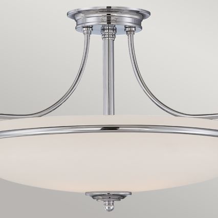 Elstead - Loftlampe GRIFFIN 3xE27/100W/230V skinnende krom