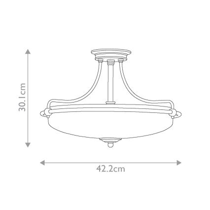 Elstead - Loftlampe GRIFFIN 3xE27/100W/230V bronze