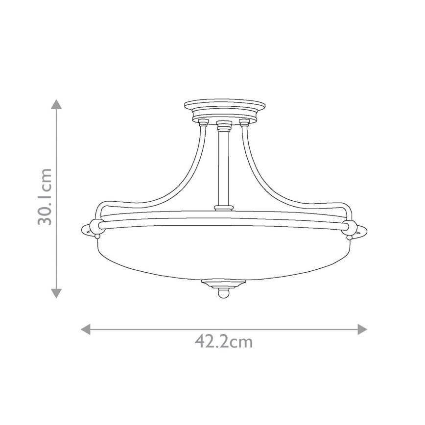 Elstead - Loftlampe GRIFFIN 3xE27/100W/230V bronze