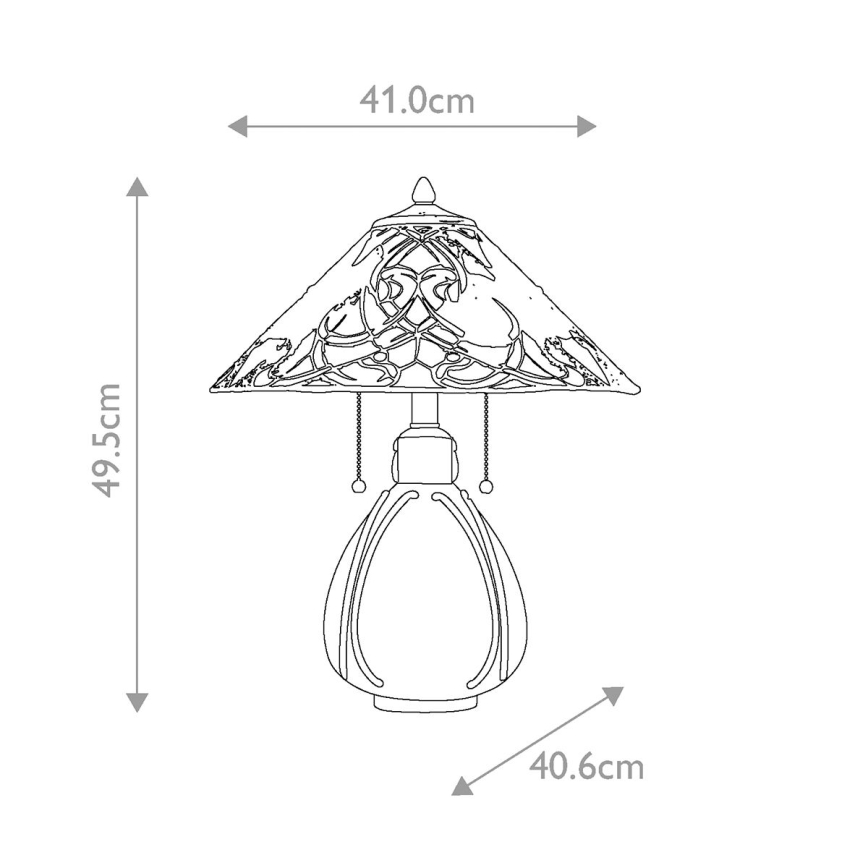 Elstead QZ-INDIA-TL - Bordlampe INDIA 2xE27/75W/230V