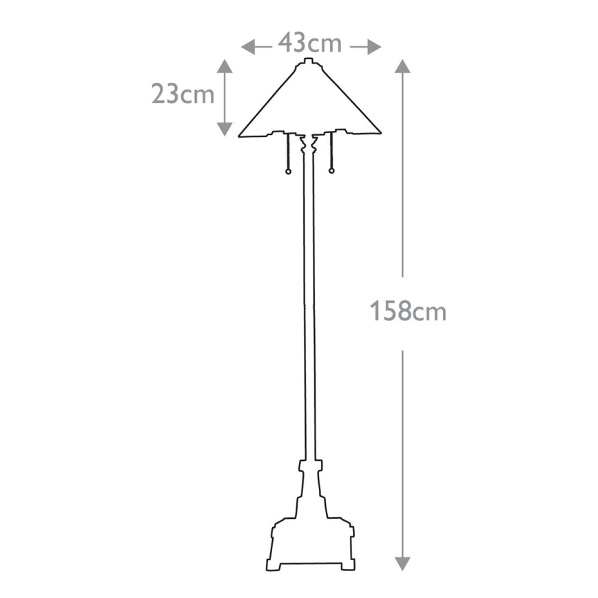 Elstead QZ-INGLENOOK-FL - Gulvlampe INGLENOOK 2xE27/60W/230V