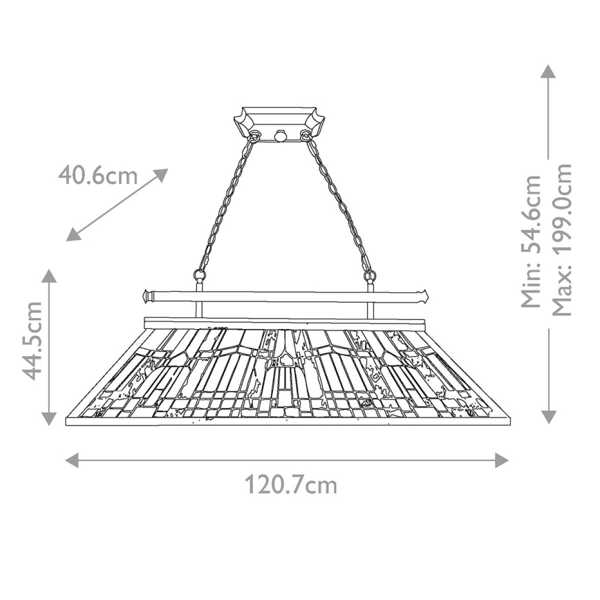 Elstead QZ-INGLENOOK-ISLE - Hængelampe m. kædeophæng INGLENOOK 3xE27/100W/230V