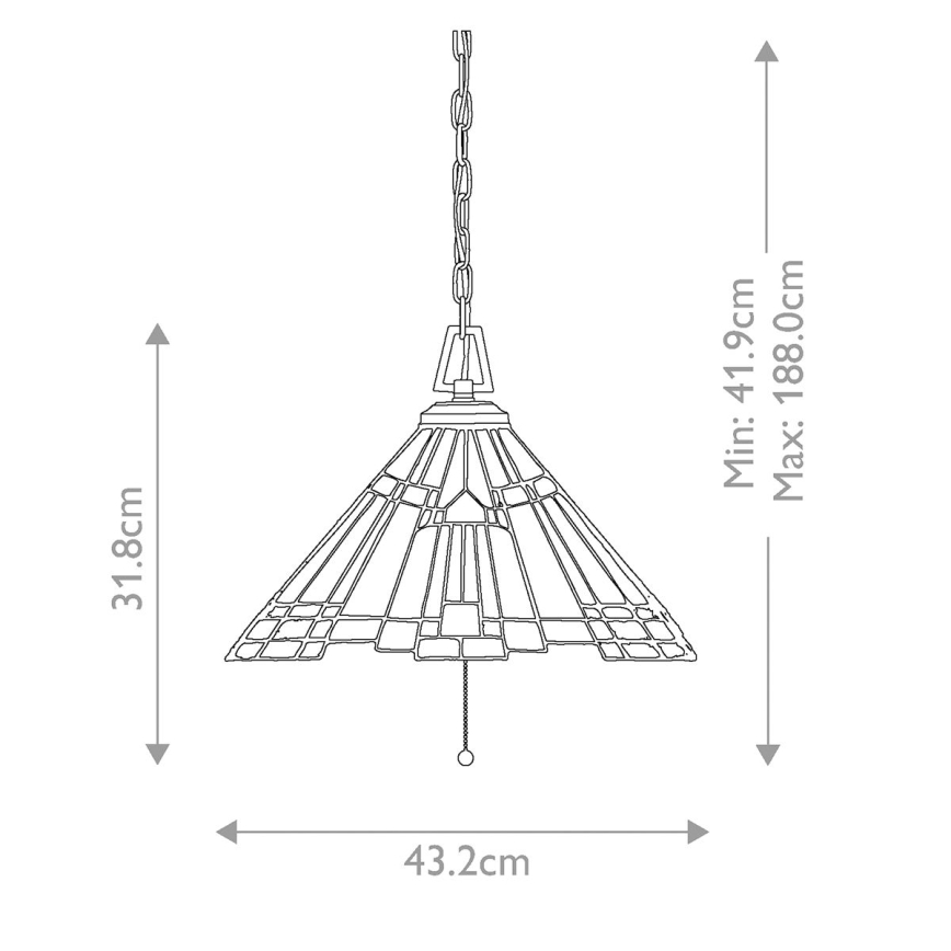 Elstead QZ-INGLENOOK-P-A - Pendel m. kædeophæng INGLENOOK 3xE27/60W/230V