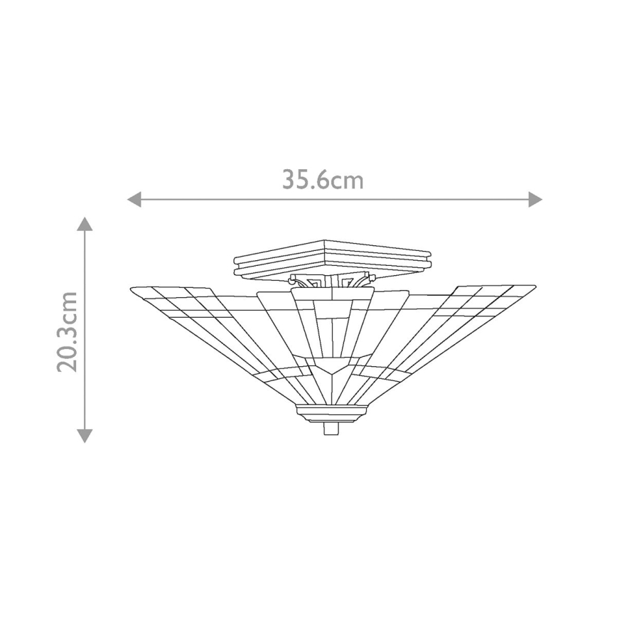 Elstead QZ-INGLENOOK-SF - Loftlampe INGLENOOK 2xE27/60W/230V