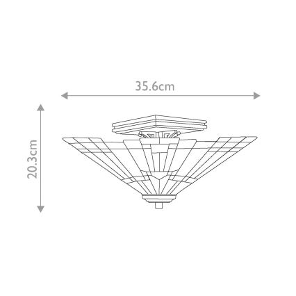 Elstead - Loftlampe Tiffany INGLENOOK 2xE27/60W/230V