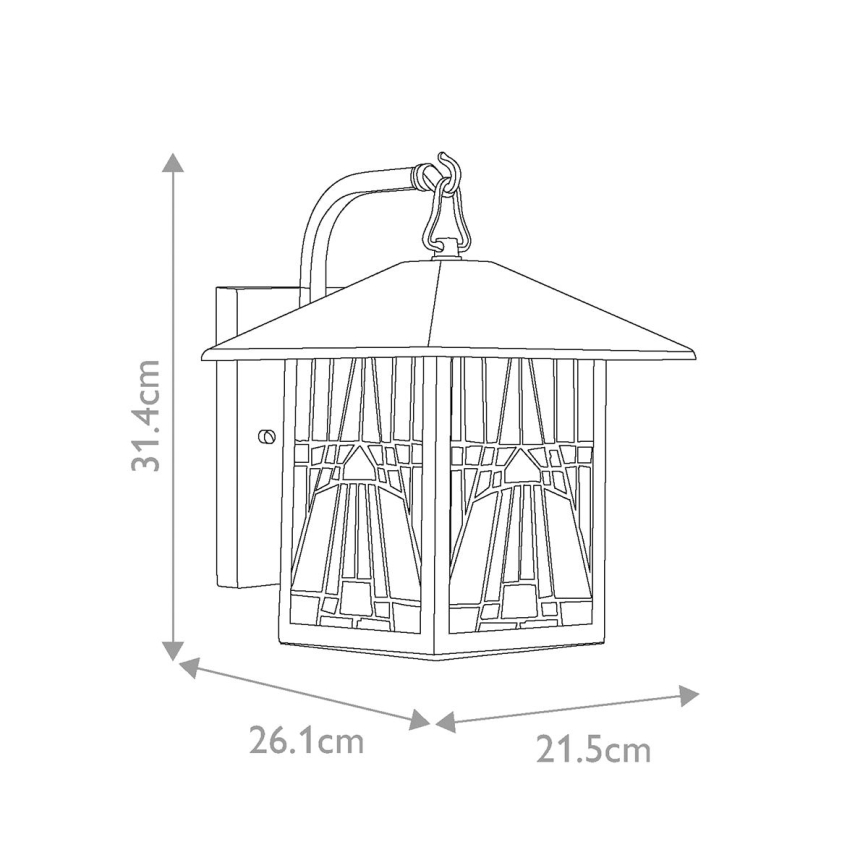 Elstead QZ-INGLENOOK2-M - Udendørs væglampe INGLENOOK 1xE27/60W/230V IP44