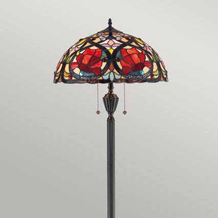 Elstead - Tiffany-gulvlampe LARISSA 2xE27/100W/230V