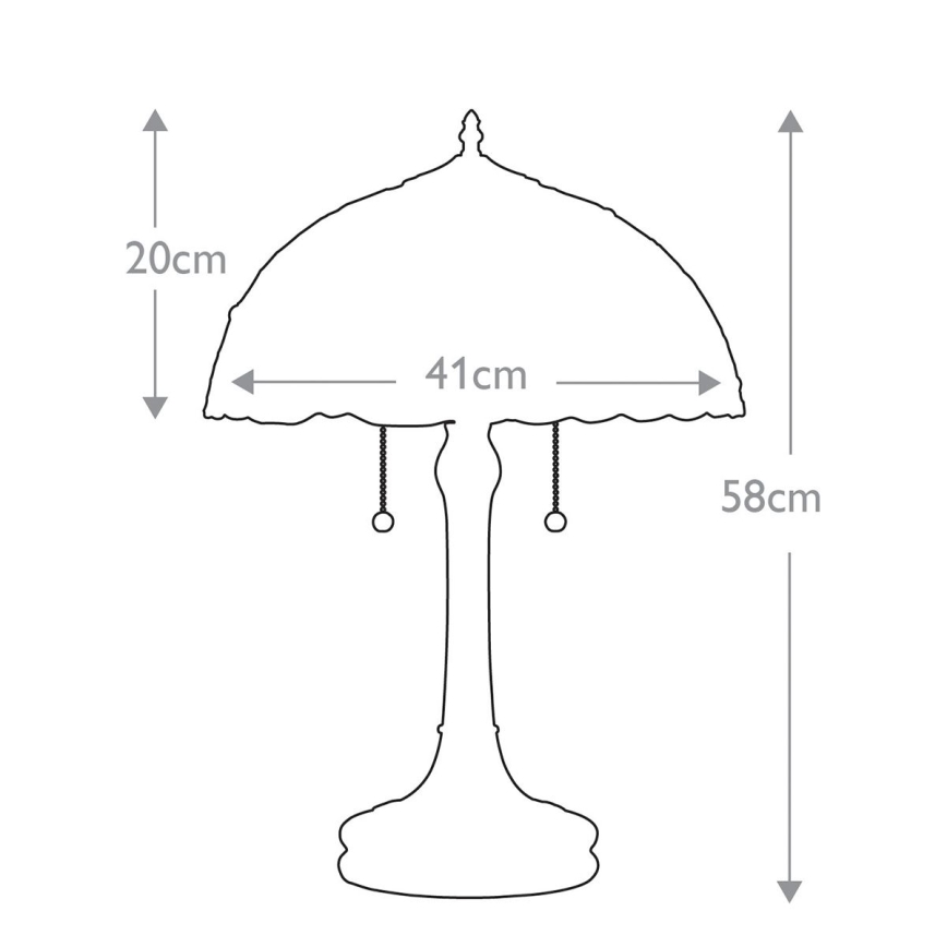 Elstead QZ-LARISSA-TL - Bordlampe LARISSA 2xE27/60W/230V