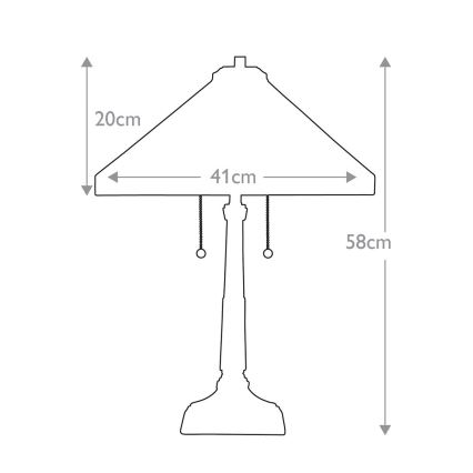 Elstead QZ-STEPHEN-TL - Bordlampe STEPHEN 2xE27/60W/230V