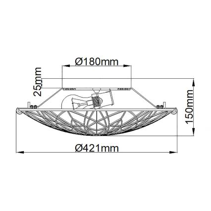 Elstead QZ-VICTORY-SF - Loftlampe VICTORY 2xE27/60W/230V