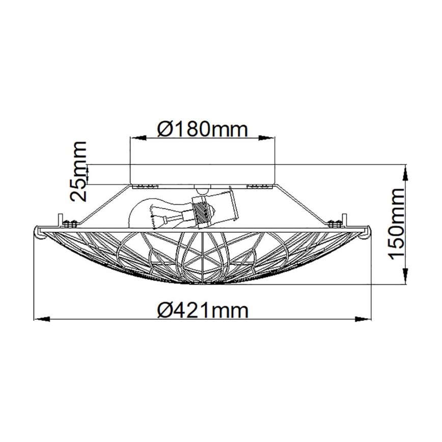 Elstead QZ-VICTORY-SF - Loftlampe VICTORY 2xE27/60W/230V