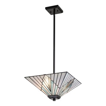Elstead - Stangpendel Tiffany ALDERLEY 2xE27/60W/230V
