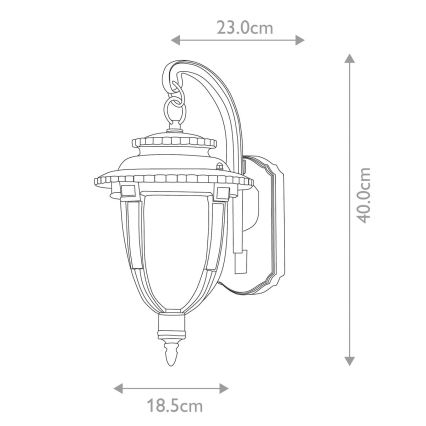 Elstead STL2-M-WB - Udendørs væglampe ST LOUIS 1xE27/100W/230V IP44