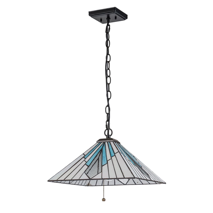 Elstead - Tiffany-lysekrone med kæde ALDERLEY 1xE27/60W/230V