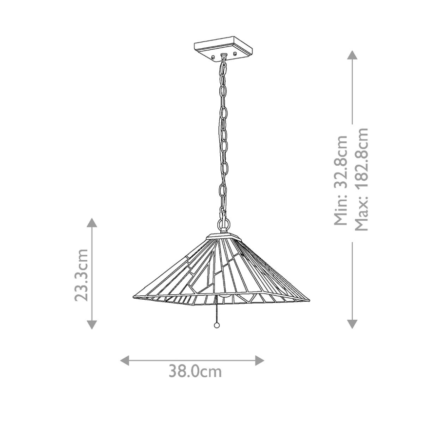 Elstead - Pendel med kædeophæng ALDERLEY 2xE27/60W/230V