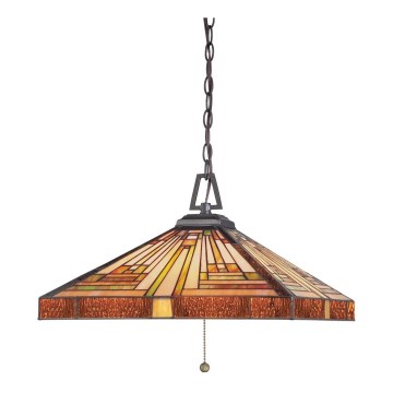 Elstead - Tiffany STEPHEN kædeophængt lysekrone 3xE27/60W/230V