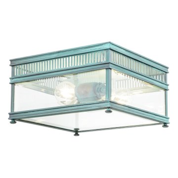 Elstead - Udendørs loftlampe HOLBORN 2xE27/60W/230V IP44 turkis