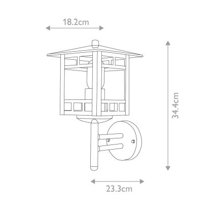Elstead - Udendørs væglampe KOLNE 1xE27/100W/230V IP44