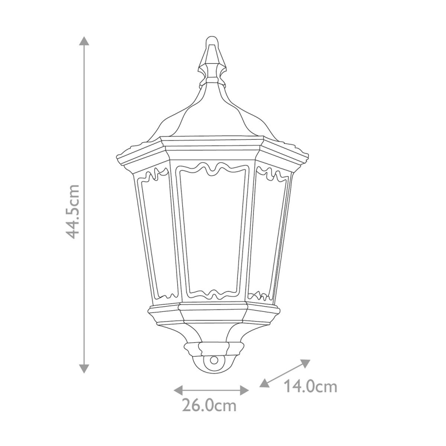 Elstead - Udendørs væglampe med sensor MEDSTEAD 1xE27/100W/230V IP43