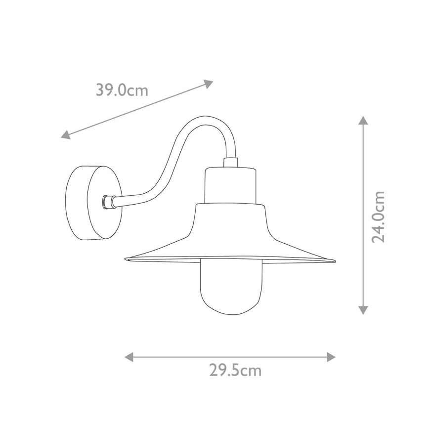 Elstead - Udendørs væglampe SHELDON 1xE27/100W/230V IP44 bronzefarvet
