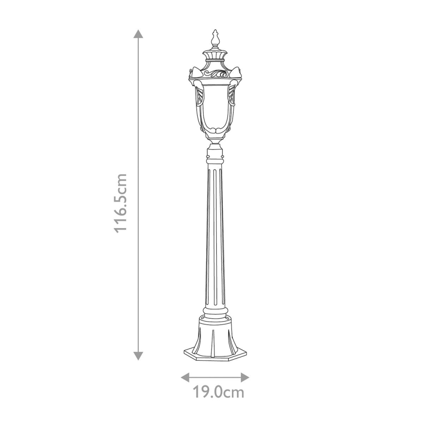 Elstead - Udendørslampe PHILADELPHIA 1xE27/100W/230V IP44 sort