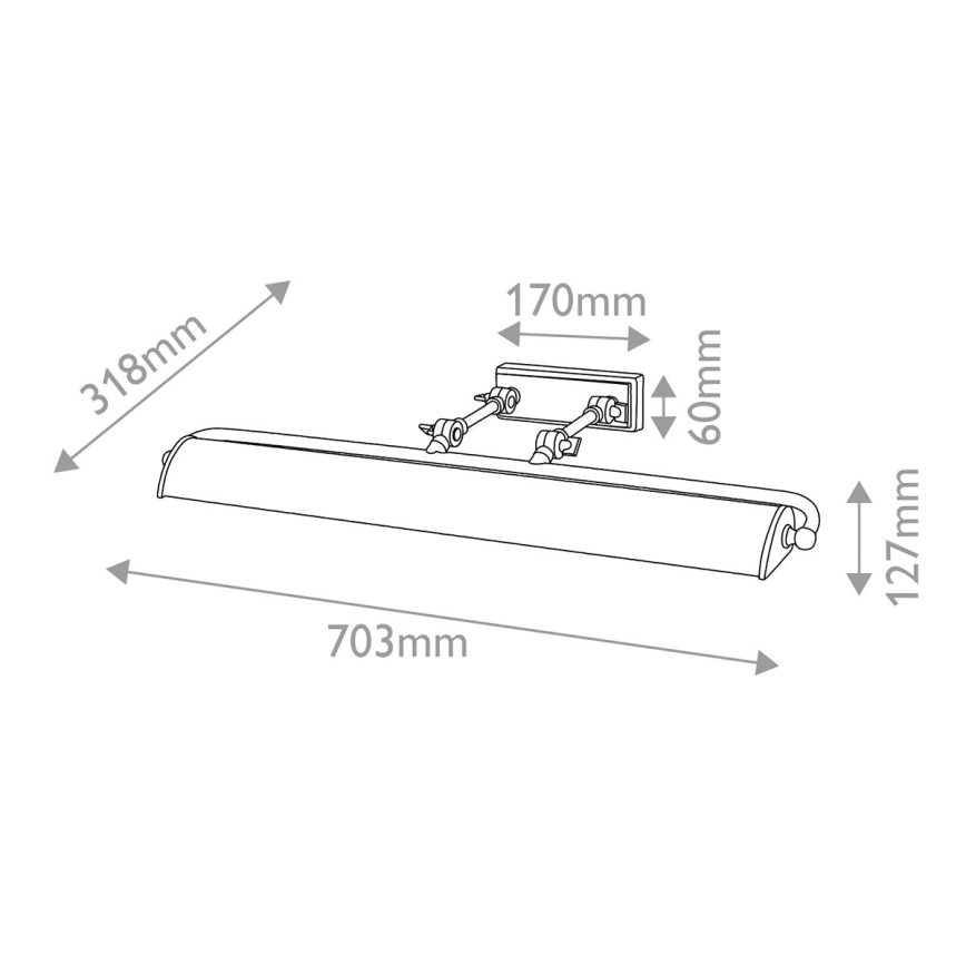 Elstead - Billedlampe WINCHFIELD 4xE14/40W/230V sort