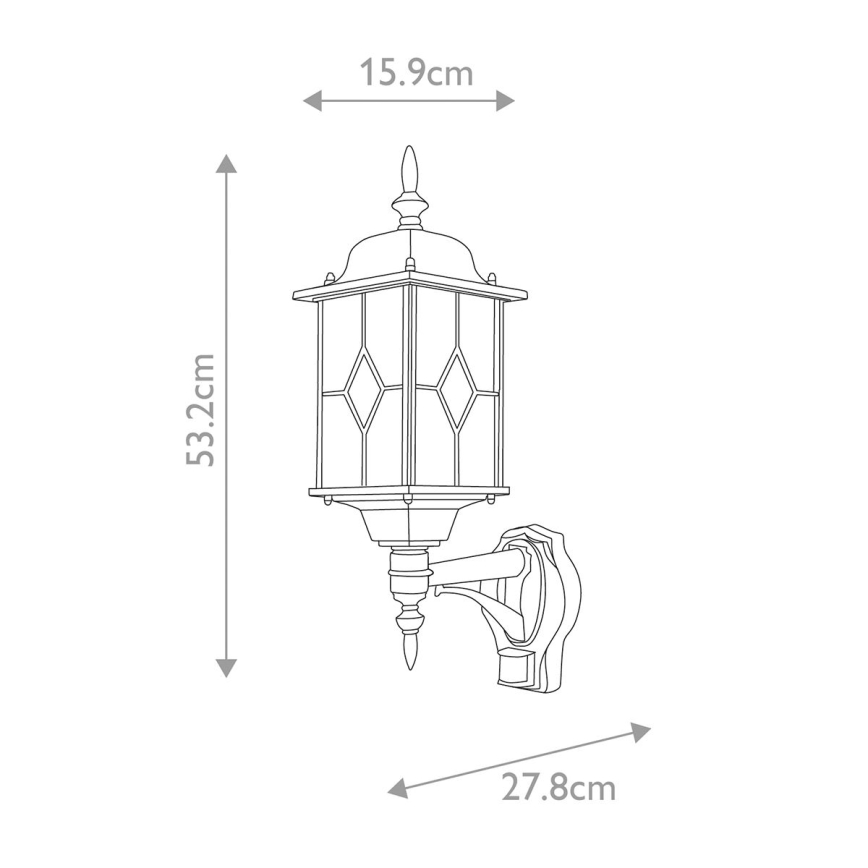 Elstead WX1-PIR - Udendørs væglampe med sensor WEXFORD 1xE27/100W/230V IP44