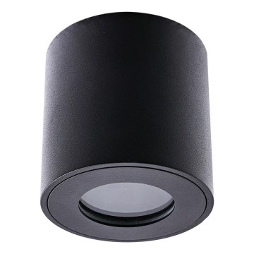 Emithor 48621 - Spotlampe til badeværelse ALMAN 1xGU10/35W/230V IP44 rund sort