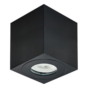 Emithor 48623 - Spotlampe til badeværelse ALUX 1xGU10/35W/230V IP44 kantet sort