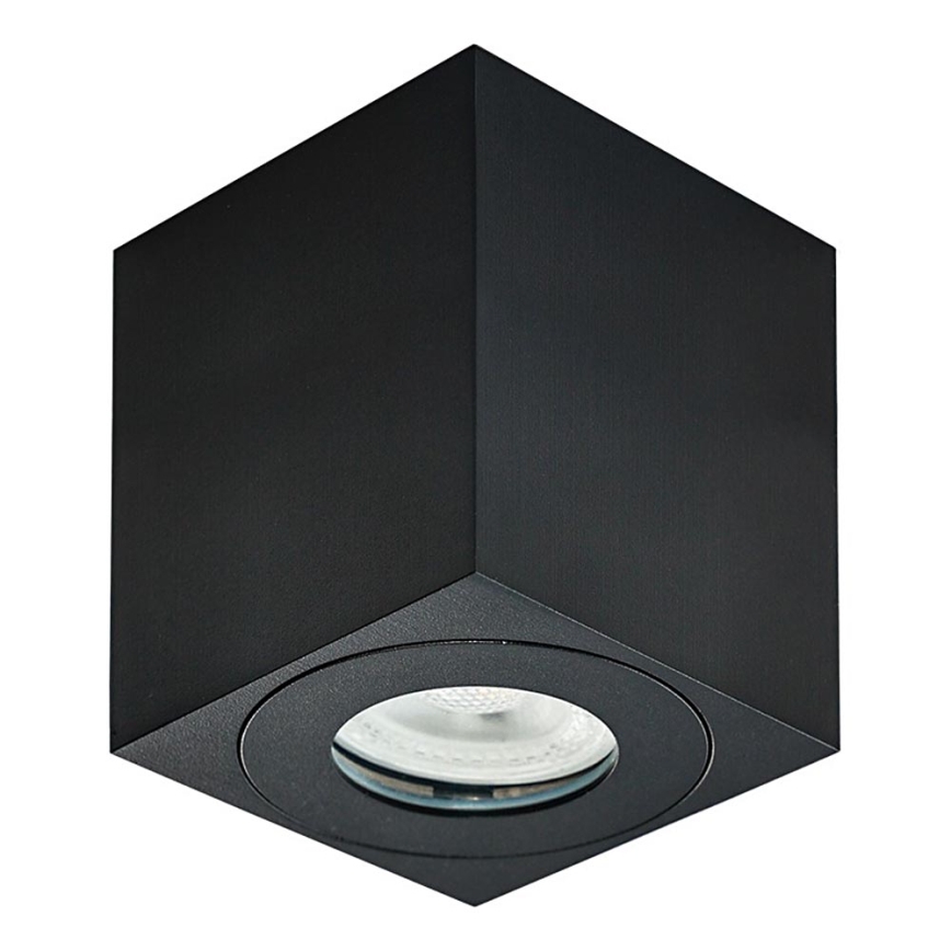 Emithor 48623 - Spotlampe til badeværelse ALUX 1xGU10/35W/230V IP44 kantet sort