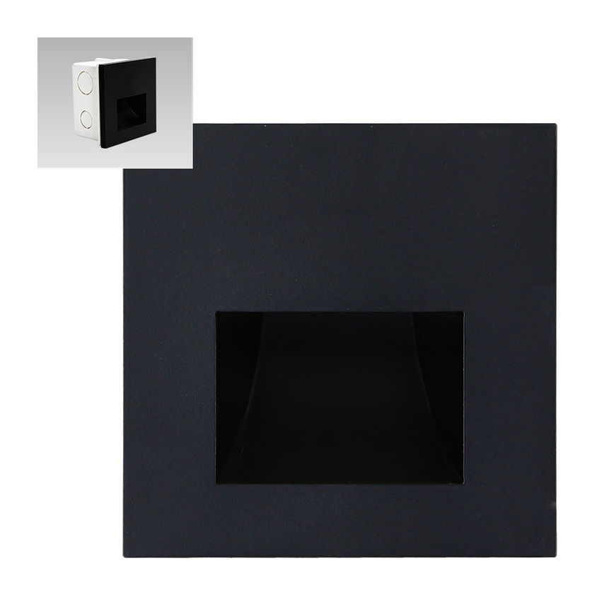 Emithor 70419 - LED trappelampe SUNNY LED/1W/230V 4000K sort