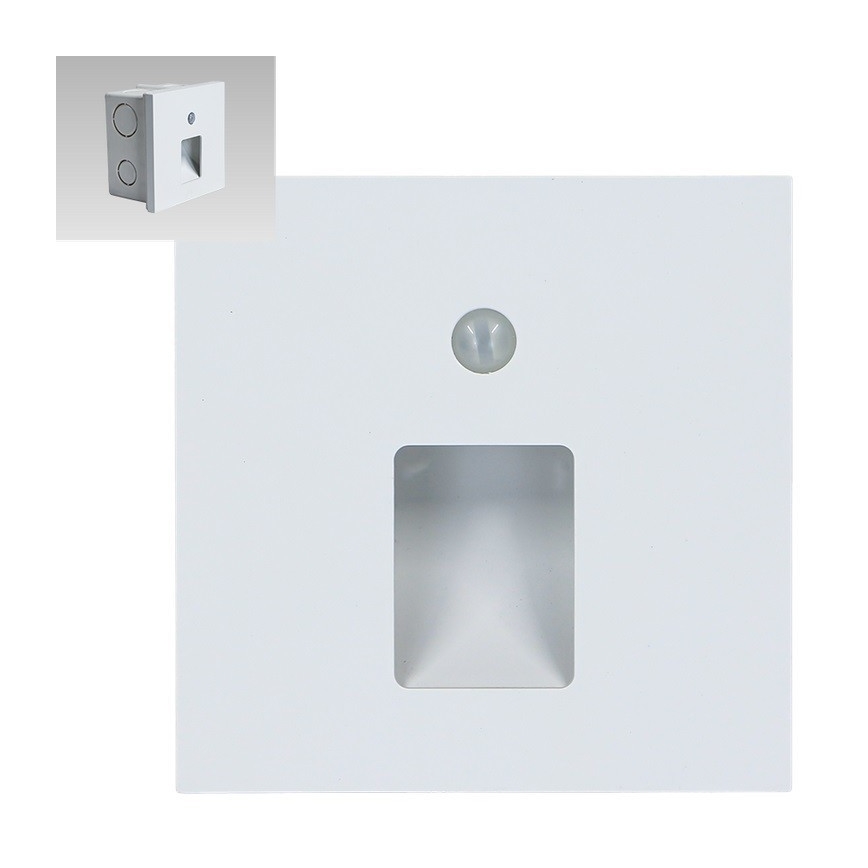 Emithor 70420 - LED trappelampe med sensor VIX LED/1W/230V 4000K hvid
