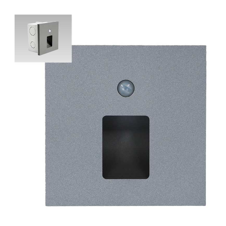 Emithor 70422 - LED trappelampe med sensor VIX LED/1W/230V 4000K grå