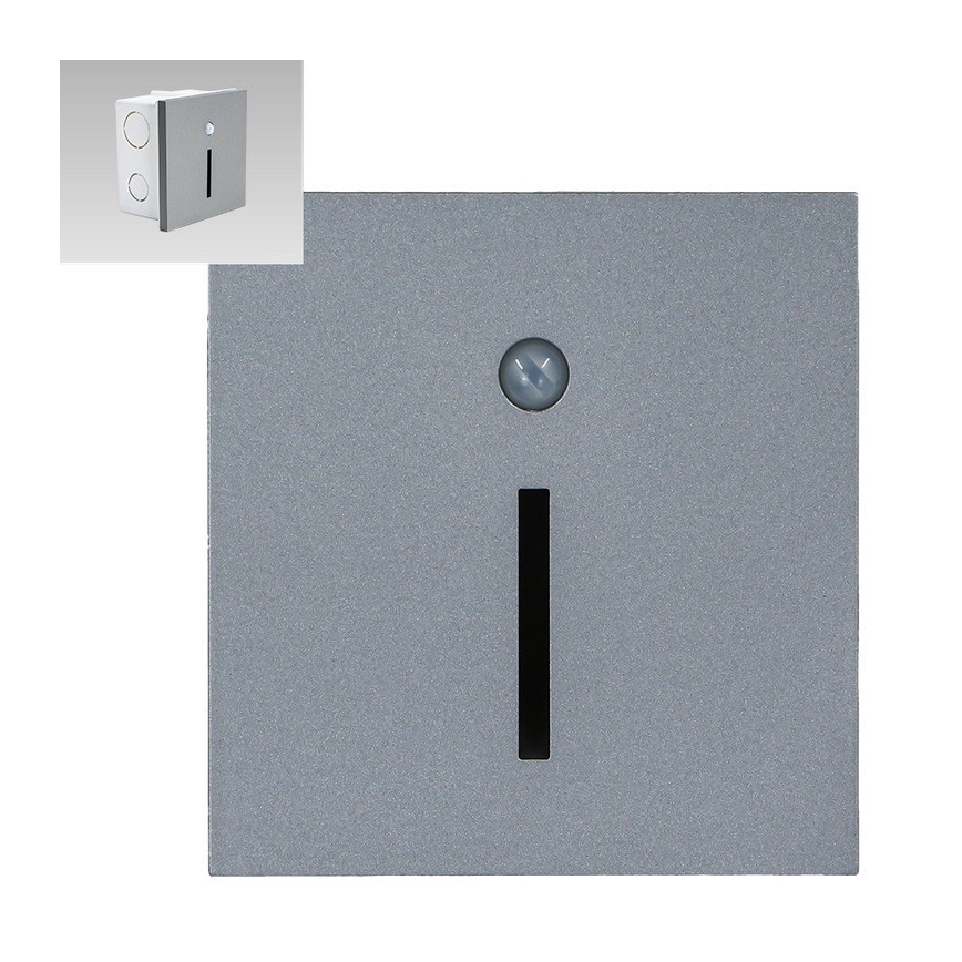 Emithor 70428 - LED trappelampe med sensor LINE LED/1W/230V 4000K grå