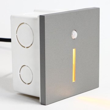Emithor 70428 - LED trappelys med sensor LINE LED/1W/230V 4000K grå