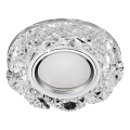 Emithor 71094 - LED indbygningsspot CRYSTAL FIX 1xGU10/50W + LED/3W STRIBE