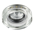 Emithor 71104 - LED indbygningsspot ELEGANT DOUBLE LIGHT GU10/50W + LED/3W STRIBE