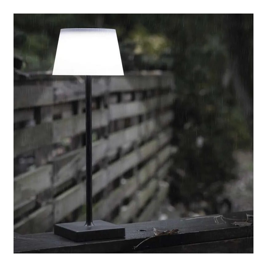 LED lampe dæmpbar og genopladelig KATIE LED/4W/10V 1800 mAh IP44 CRI 90 sort