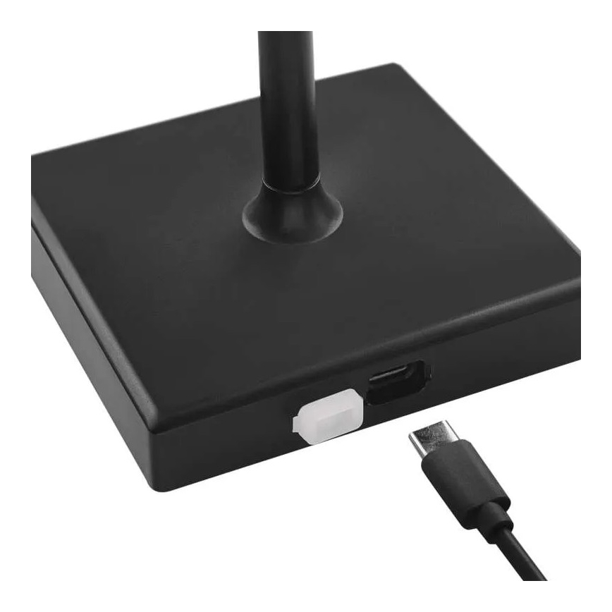 LED lampe dæmpbar og genopladelig KATIE LED/4W/10V 1800 mAh IP44 CRI 90 sort