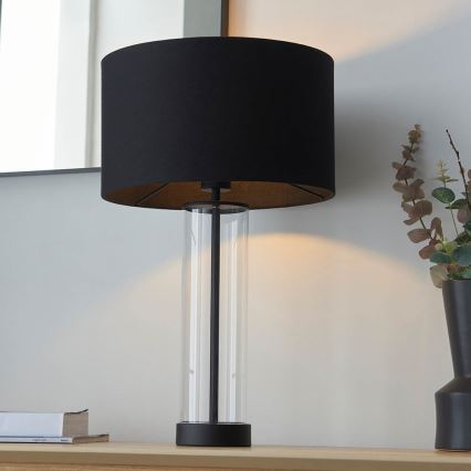 Endon 100440 - Dæmpbar bordlampe LESSINA 1xE27/10W/230V sort
