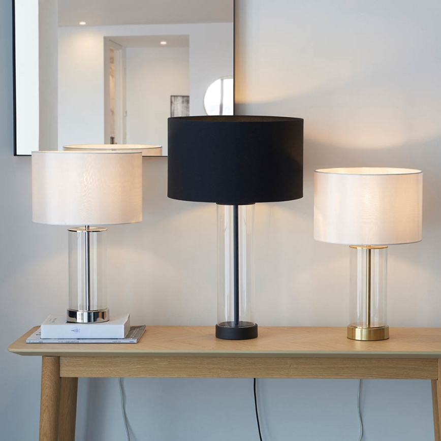 Endon 100440 - Dæmpbar bordlampe LESSINA 1xE27/10W/230V sort
