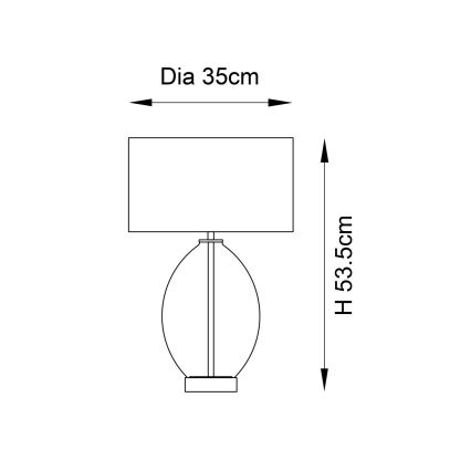 Endon 101150 - Dæmpbar bordlampe ELIN 1xE27/10W/230V hvid/messing/røget beige