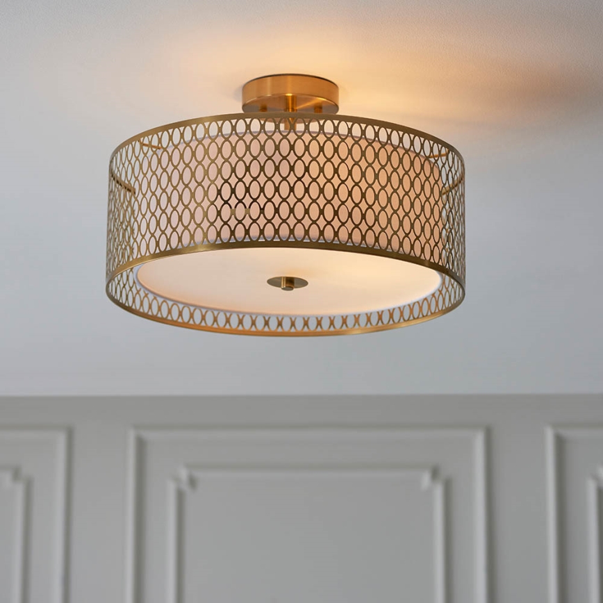 Endon 101568 - Loftlampe CORDERO 3xE27/10W/230V guldfarvet