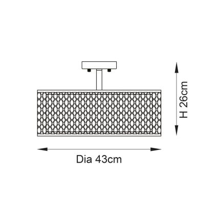 Endon 101568 - Loftlampe CORDERO 3xE27/10W/230V guldfarvet