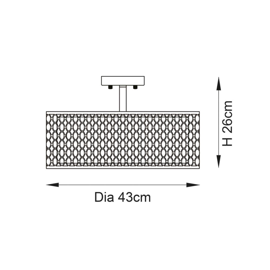 Endon 101568 - Loftlampe CORDERO 3xE27/10W/230V guldfarvet