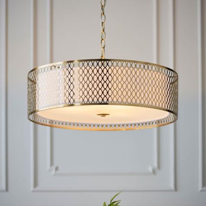 Endon 101569 - Lysekrone på kæde CORDERO 3xE27/10W/230V guld